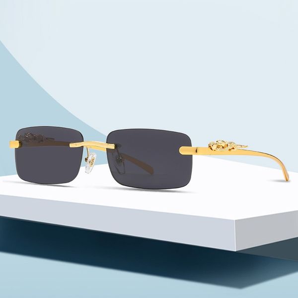 casual womens designer sunglasses casual buff glasses luxury designers sunglass eyeglasses panther heads metal gold silver gun color rimless, Black
casual womens designer sunglasses casual buff glasses luxury designers sunglass eyeglasses panther heads metal gold silver gun color rimless, Black