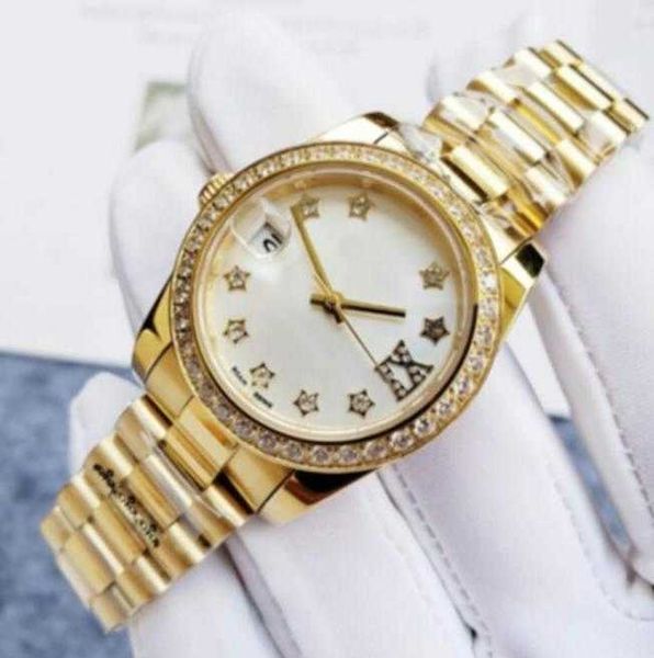 watches luxury gold white dial stainless steel automatic mechanical newly bussiness watch diamond 09131, Silver
watches luxury gold white dial stainless steel automatic mechanical newly bussiness watch diamond 09131, Silver
