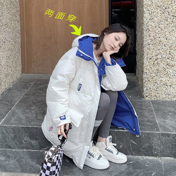 women's down parkas jacket winter doublesided warm ladies cotton korean version of the fashion 221129, Black
women's down parkas jacket winter doublesided warm ladies cotton korean version of the fashion 221129, Black