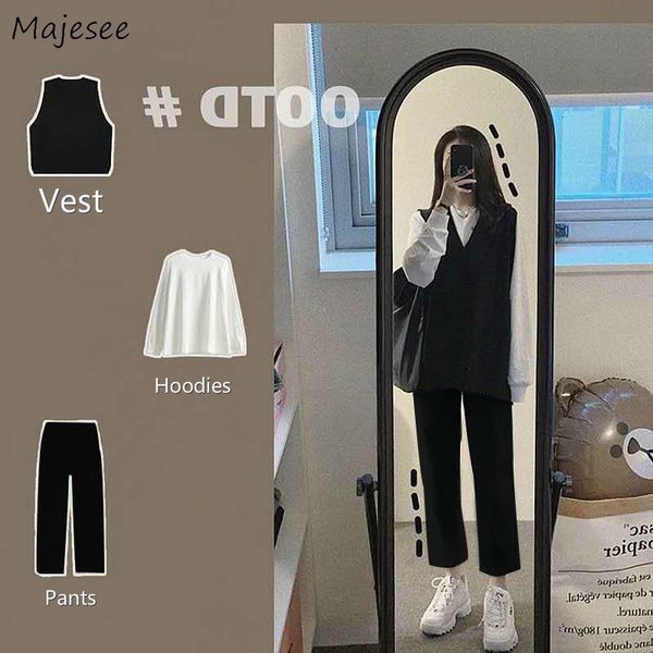 women's two piece pant sets students solid preppy style black vests loose casual simple harjuku white hoodies korean daily ulzzang tren
women's two piece pant sets students solid preppy style black vests loose casual simple harjuku white hoodies korean daily ulzzang tren