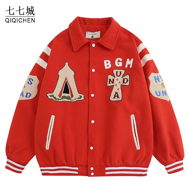 men's jackets high street baseball jacket men women letter embroidery retro hip hop coat color block couple casual motorcycle bomber 22, Black;brown
men's jackets high street baseball jacket men women letter embroidery retro hip hop coat color block couple casual motorcycle bomber 22, Black;brown