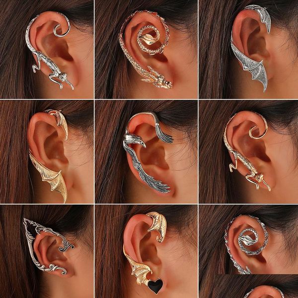 ear cuff fashion jewelry retro punk fairy dragon ear hook hanging earring metal bat with no ole bone clip drop delivery earrings dhezn, Silver
ear cuff fashion jewelry retro punk fairy dragon ear hook hanging earring metal bat with no ole bone clip drop delivery earrings dhezn, Silver