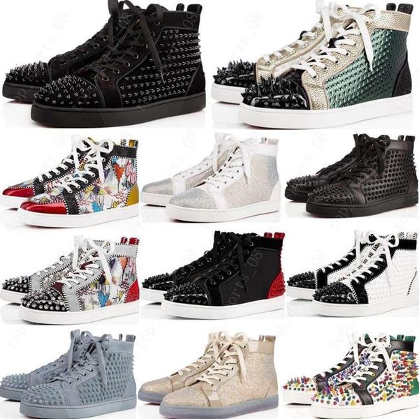 red bottomed christians shoes men women studded spikes platform sneakers vintage genuine leather casual rivet sneaker size 36-47 ple, Black
red bottomed christians shoes men women studded spikes platform sneakers vintage genuine leather casual rivet sneaker size 36-47 ple, Black