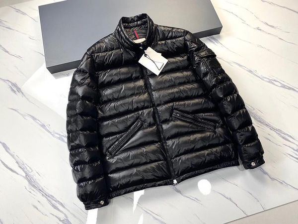 monclair 2 colors arm logo stand collar mens down jacket slant pocket with zipper jackets size 1 --5, Black
monclair 2 colors arm logo stand collar mens down jacket slant pocket with zipper jackets size 1 --5, Black