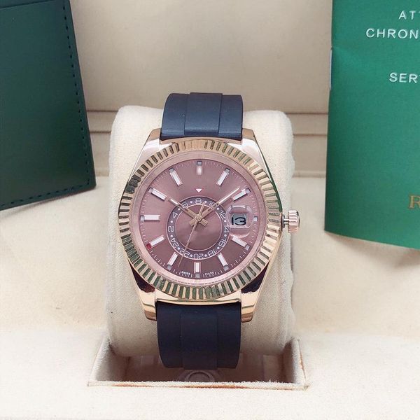 classic fashion automatic mechanical watch size 42mm rubber strap sapphire mirror yellow and gold case men like the gift, Slivery;brown
classic fashion automatic mechanical watch size 42mm rubber strap sapphire mirror yellow and gold case men like the gift, Slivery;brown