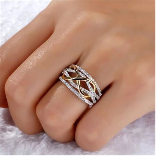 european and american fashion fashion ring two color cubic zircon bow letter 8 eternal promise women's jewelry ab1072, Silver
european and american fashion fashion ring two color cubic zircon bow letter 8 eternal promise women's jewelry ab1072, Silver