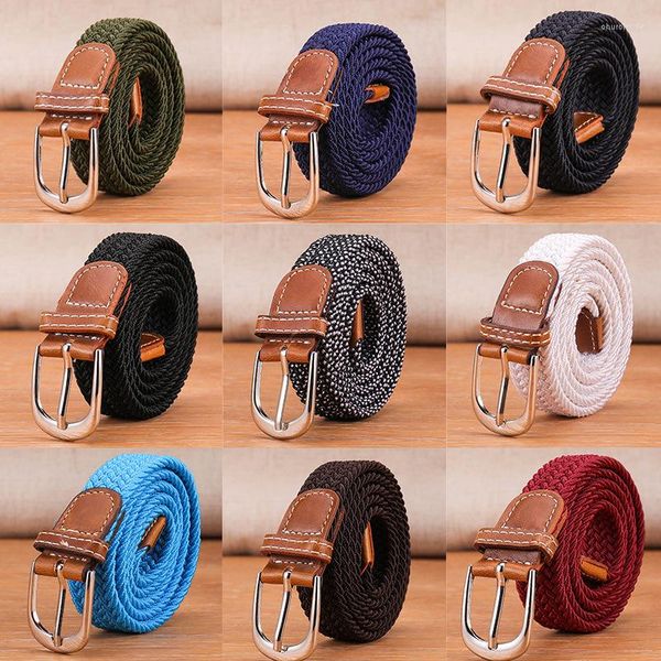 belts fashion versatile canvas men women belt metal buckle elastic braided designer, Black;brown
belts fashion versatile canvas men women belt metal buckle elastic braided designer, Black;brown