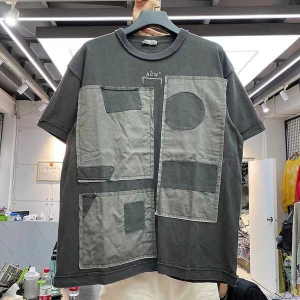 men's t-shirts patchwork reverse process lettering printing dyeing short-sleeved t-shirt man t221130, White;black
men's t-shirts patchwork reverse process lettering printing dyeing short-sleeved t-shirt man t221130, White;black