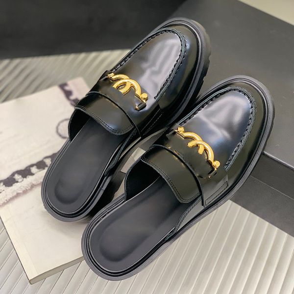 womens slipper calfskin chunky heel height 2.5cm retro black classci sandals rubber sole golden metal slip-on 22ss designer luxurys warm boo
womens slipper calfskin chunky heel height 2.5cm retro black classci sandals rubber sole golden metal slip-on 22ss designer luxurys warm boo