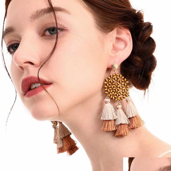dangle chandelier bohemian fashion jewelry womens wood beads weave earrings handwoven tassels dangle drop delivery dhemm, Silver
dangle chandelier bohemian fashion jewelry womens wood beads weave earrings handwoven tassels dangle drop delivery dhemm, Silver