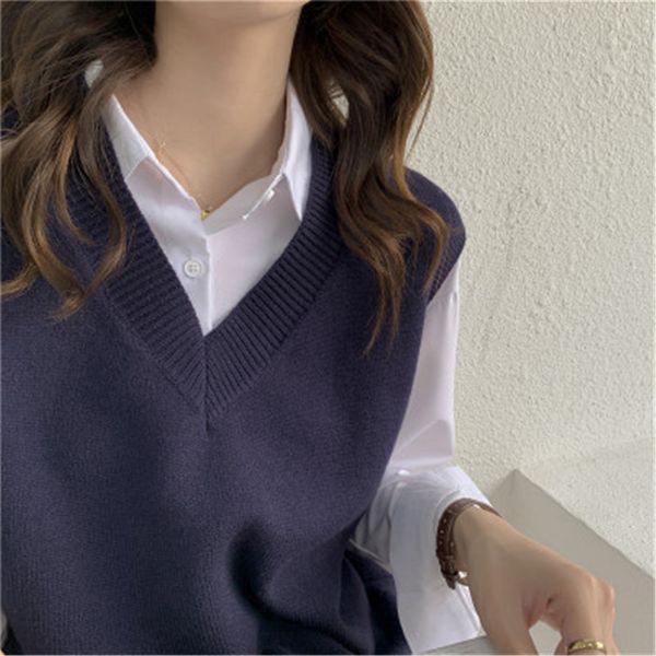 women's vests fashion autumn winter sleeveless sweaters vest women v-neck solid simple slim all-match casual korean style teens sweater, Black;white
women's vests fashion autumn winter sleeveless sweaters vest women v-neck solid simple slim all-match casual korean style teens sweater, Black;white