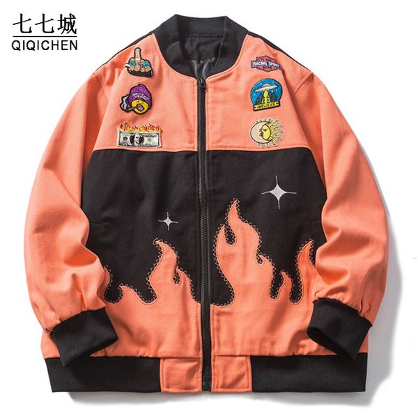men's jackets mens patchwork varsity jacket embroidered patch street loose japanese cotton women college style bomber coat outwear 2211, Black;brown
men's jackets mens patchwork varsity jacket embroidered patch street loose japanese cotton women college style bomber coat outwear 2211, Black;brown