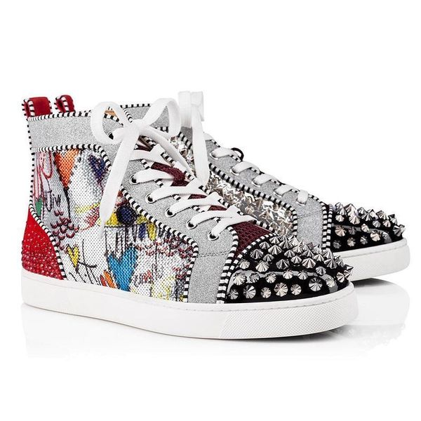 red bottomed christians fashion high sneakers rivet genuine red women men designer w076 sneaker casual white spikes shoes leather bla nax, Black
red bottomed christians fashion high sneakers rivet genuine red women men designer w076 sneaker casual white spikes shoes leather bla nax, Black