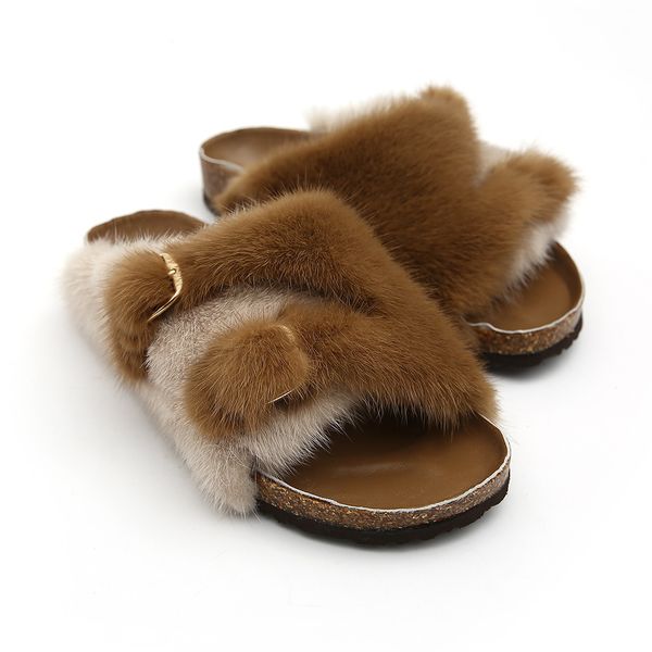 slipper natural mink fur slipper fashion mixed color indoor shoes with metal buckle female flip flops outdoor s6097 221130, Black
slipper natural mink fur slipper fashion mixed color indoor shoes with metal buckle female flip flops outdoor s6097 221130, Black