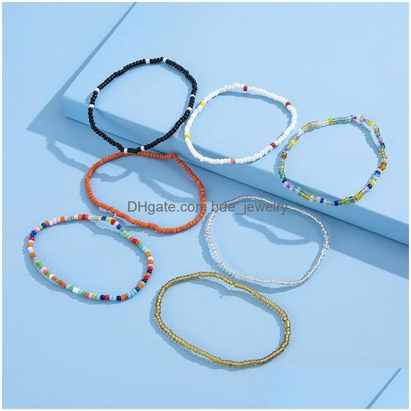 anklets fashion jewelry colorf beaded anklet set for woman beach elastic beads 7pcs/set drop delivery dhh1k, Red;blue
anklets fashion jewelry colorf beaded anklet set for woman beach elastic beads 7pcs/set drop delivery dhh1k, Red;blue