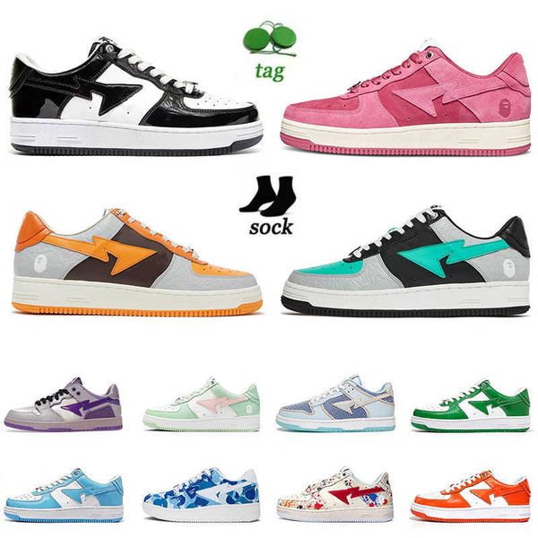 outdoor shoes casual sneakers with socks black white orange camo green pink bapesta baped leather low original 2022 mens womens bapestas
outdoor shoes casual sneakers with socks black white orange camo green pink bapesta baped leather low original 2022 mens womens bapestas