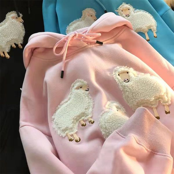 women's hoodies sweatshirts sheep embroidery sweet oversized women kawaii long sleeve streetwear student anime autumn japanese fashion, Black
women's hoodies sweatshirts sheep embroidery sweet oversized women kawaii long sleeve streetwear student anime autumn japanese fashion, Black