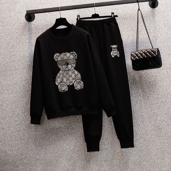 women's two piece pants autumn brand velvet suit women plus szie large womenfat sister meat covered bear sweater sweatpants 221130, White
women's two piece pants autumn brand velvet suit women plus szie large womenfat sister meat covered bear sweater sweatpants 221130, White