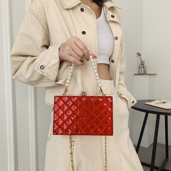 evening bags women's color transparent pvc handbag luxury designer and pearl purse women's summer box 221129
evening bags women's color transparent pvc handbag luxury designer and pearl purse women's summer box 221129
