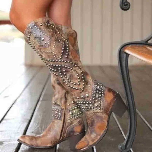 boots western cowboy for women 2022 winter chunky heel fashion rivet pointed toe knee high female shoes plus size 43 220901, Black
boots western cowboy for women 2022 winter chunky heel fashion rivet pointed toe knee high female shoes plus size 43 220901, Black
