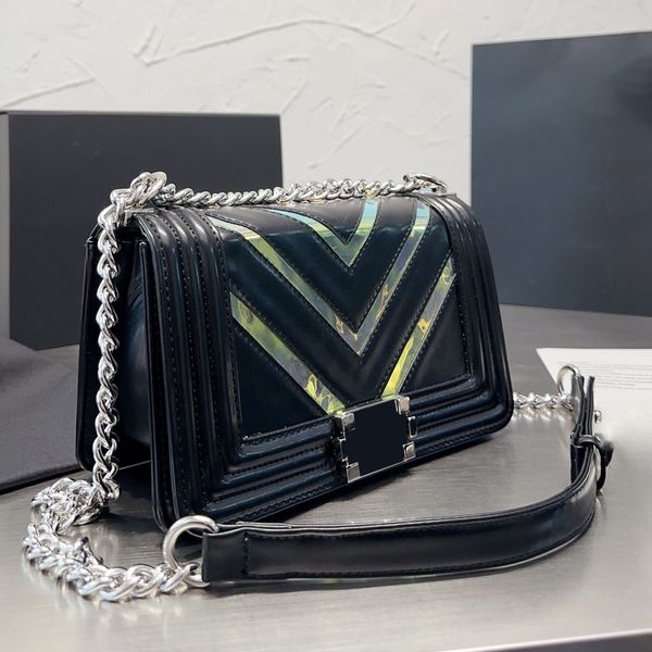 early fall vintage dazzling boys flap luxury bags lambskin v-shaped light bar quilted shiny handbags silver hardware chain designer womens c
early fall vintage dazzling boys flap luxury bags lambskin v-shaped light bar quilted shiny handbags silver hardware chain designer womens c