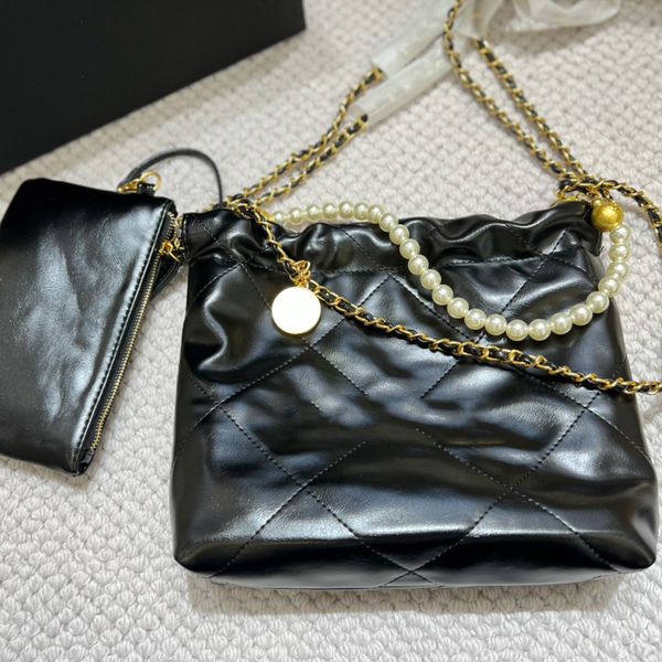 womens designer mini 22 quilted calfskin bags with pearl beads handle totes gold metal matelasse chain crossbody shoulder handbags with pouc
womens designer mini 22 quilted calfskin bags with pearl beads handle totes gold metal matelasse chain crossbody shoulder handbags with pouc