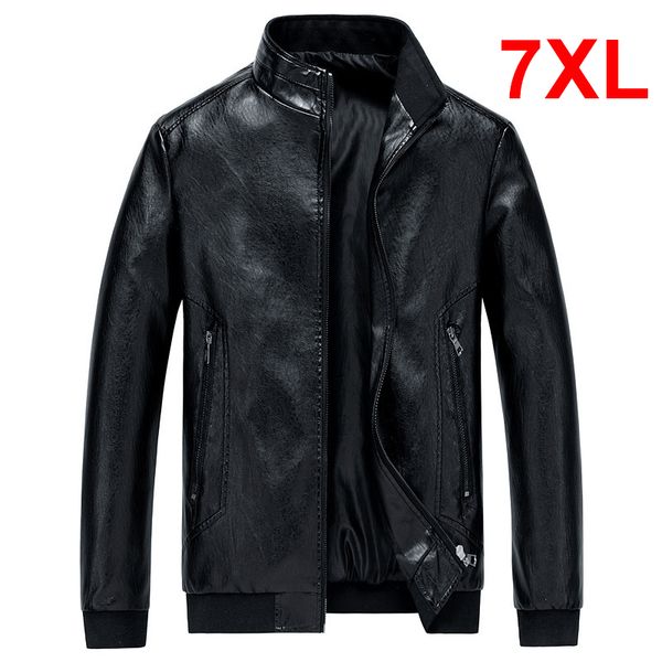 mens leather faux plus size 6xl 7xl pu jacket solid color autumn coat big casual fashion luxurious outerwear male 221129, Black
mens leather faux plus size 6xl 7xl pu jacket solid color autumn coat big casual fashion luxurious outerwear male 221129, Black