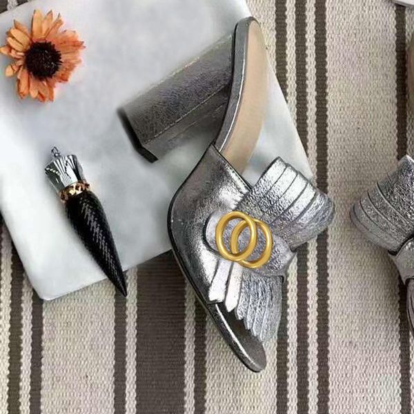 classic designer women half slippers cowhide 100% leather suede thick heels metal slides woman shoe beach lazy sandals high heeled shoes dvv, Black
classic designer women half slippers cowhide 100% leather suede thick heels metal slides woman shoe beach lazy sandals high heeled shoes dvv, Black