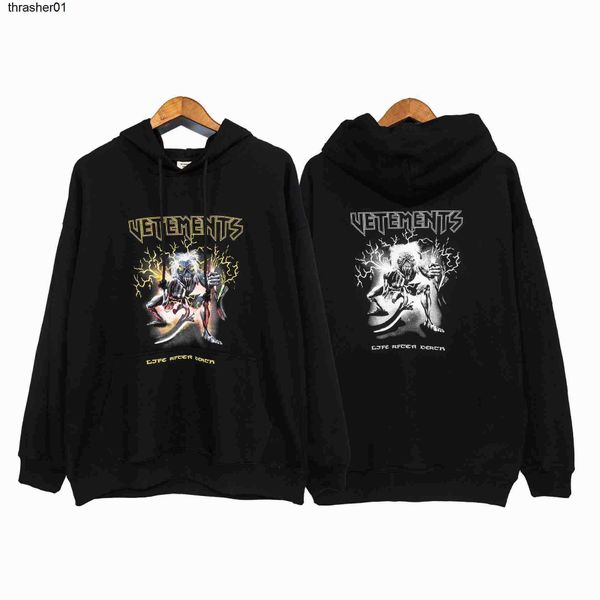 men's hoodies sweatshirts new designer winter vtm demon lightning men's women's fashion streetwear hoodie, Black
men's hoodies sweatshirts new designer winter vtm demon lightning men's women's fashion streetwear hoodie, Black