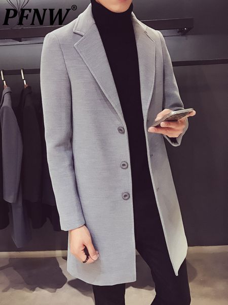men's wool blends pfnw men's autumn winter woolen coats lapel solid elegant long oversized windbreaker smart casual daily clothes, Black
men's wool blends pfnw men's autumn winter woolen coats lapel solid elegant long oversized windbreaker smart casual daily clothes, Black