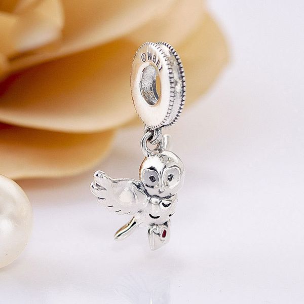925 sterling silver bead fits european pandora style jewelry charm bracelets-school character collection owl dangle, Black
925 sterling silver bead fits european pandora style jewelry charm bracelets-school character collection owl dangle, Black
