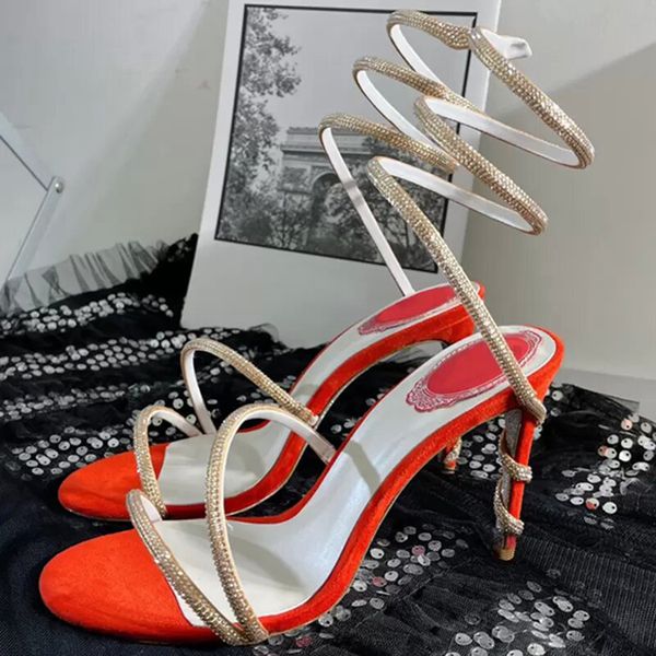 heel sandals womens dress shoes crystal heeled ankle wraparound shoe embellished snake strass stiletto luxury designers factory footwear, Black
heel sandals womens dress shoes crystal heeled ankle wraparound shoe embellished snake strass stiletto luxury designers factory footwear, Black