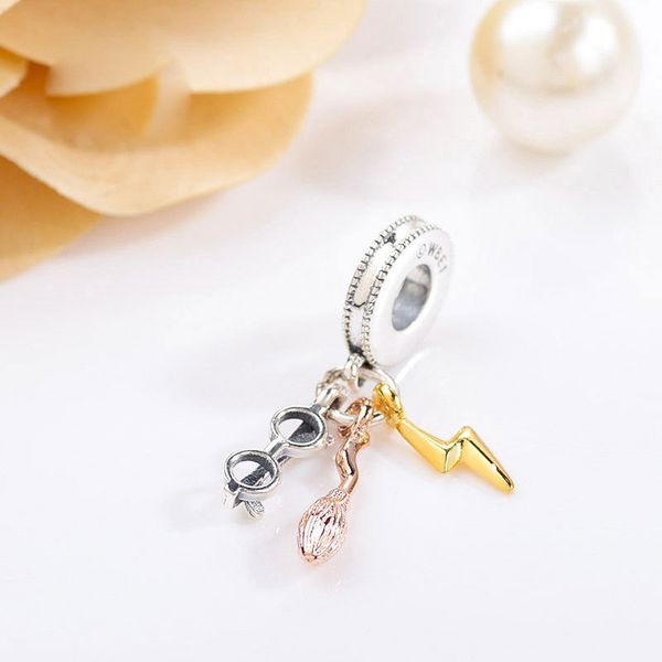 925 sterling silver bead fits european pandora style jewelry charm bracelets-school character collection lighting dangle, Black
925 sterling silver bead fits european pandora style jewelry charm bracelets-school character collection lighting dangle, Black