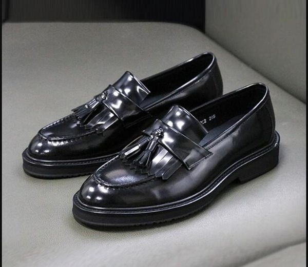 tassel fringe driving loafers handmade genuine leather mens wedding dress shoes male oxfords, Black
tassel fringe driving loafers handmade genuine leather mens wedding dress shoes male oxfords, Black