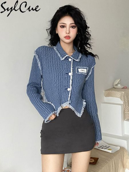 women s jackets sylcue classic retro knitted plaid brushed distressed trendy fashion personality designer women s autumn winter short coat 2, Black;brown
women s jackets sylcue classic retro knitted plaid brushed distressed trendy fashion personality designer women s autumn winter short coat 2, Black;brown