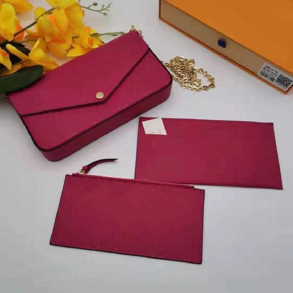 classic luxury designer bags purse 3 p/c pochette felicie handbag leather shoulder bag holder card clutch shopping messenger cr
classic luxury designer bags purse 3 p/c pochette felicie handbag leather shoulder bag holder card clutch shopping messenger cr