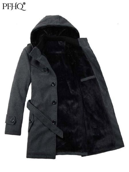 men's wool blends pfhq men's woolen clothes thickened warm windbreaker hooded fashion fleece male winter trendy casual coat jacket, Black
men's wool blends pfhq men's woolen clothes thickened warm windbreaker hooded fashion fleece male winter trendy casual coat jacket, Black