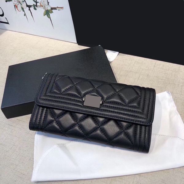 womens designer timeless boy bifold quilted lambskin wallet bags crad holder multi pochette genuine leather aged silver metal hardware coin, Red;black
womens designer timeless boy bifold quilted lambskin wallet bags crad holder multi pochette genuine leather aged silver metal hardware coin, Red;black
