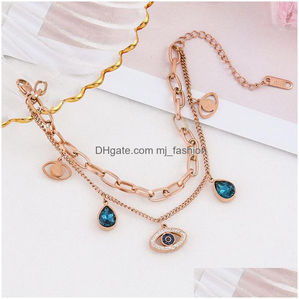 charm bracelets gold plated titanium steel evil eye bracelets double layer blue eyes charms bracelet drop delivery jewelry dhbzr, Golden;silver
charm bracelets gold plated titanium steel evil eye bracelets double layer blue eyes charms bracelet drop delivery jewelry dhbzr, Golden;silver
