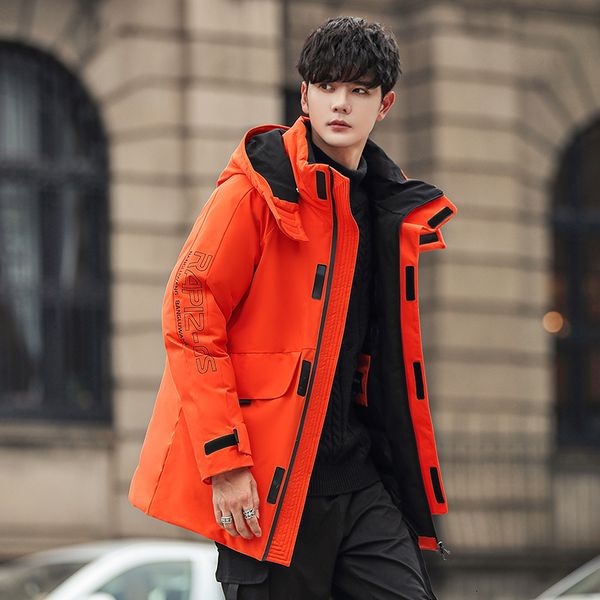 

men's vests winter jacket men long down jacket thick coats oversize parka male solid waterproof jackets youth street wear 221130, Black;white