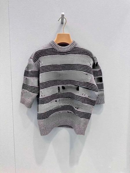 women's sweaters temperament grey short sleeve wool knitwear women's 23 spring new temperament design, White;black
women's sweaters temperament grey short sleeve wool knitwear women's 23 spring new temperament design, White;black