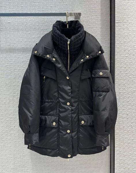 milan runway down & parkas 2022 winter stand collar long sleeve patchwork women's coats designer brand same style outerwear 1130-1, Black
milan runway down & parkas 2022 winter stand collar long sleeve patchwork women's coats designer brand same style outerwear 1130-1, Black