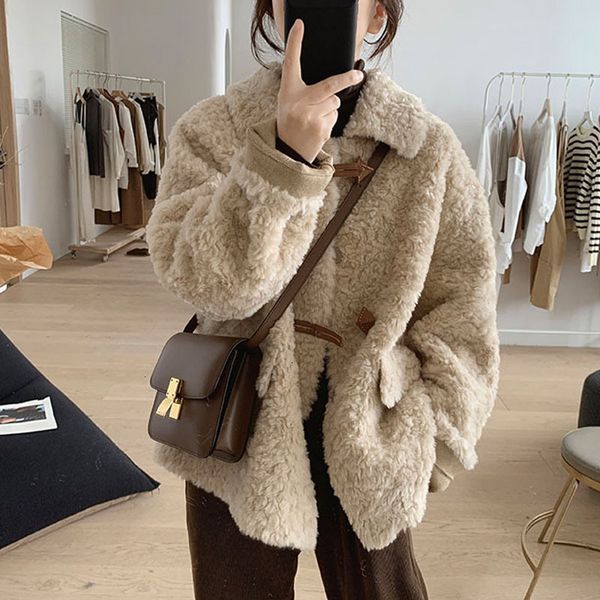 women's jackets winter lambswool warm korean fashion temperament thin solid colour coat 221129, Black;brown
women's jackets winter lambswool warm korean fashion temperament thin solid colour coat 221129, Black;brown