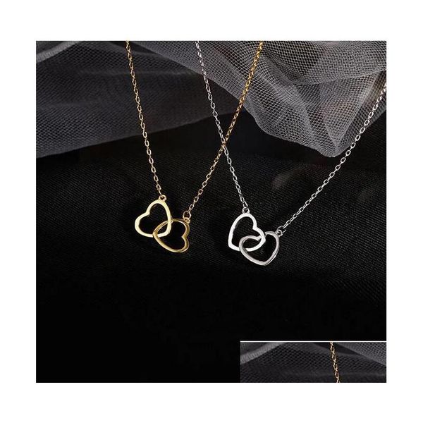 pendant necklaces double heart pendant necklaces titanium steel love charm link chain necklace women fashion simple gold sier design dhoww, Silver
pendant necklaces double heart pendant necklaces titanium steel love charm link chain necklace women fashion simple gold sier design dhoww, Silver