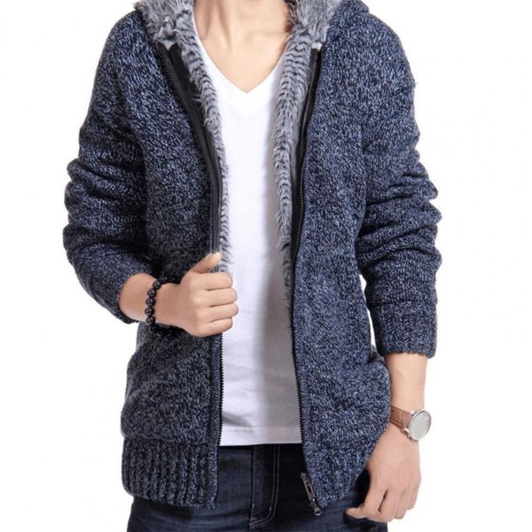 mens sweaters men sweater coat plush lining cold proof washable pockets knitting jacket 221130, White;black
mens sweaters men sweater coat plush lining cold proof washable pockets knitting jacket 221130, White;black