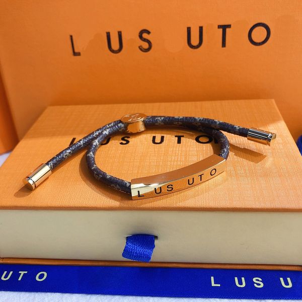 luxury 18k gold bangle famous designer bracelet fashion jewelry girl stainless steel flower leather bracelet popular classic brand with gift, Black
luxury 18k gold bangle famous designer bracelet fashion jewelry girl stainless steel flower leather bracelet popular classic brand with gift, Black