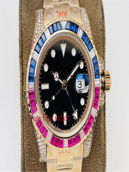 mens watch super version 40mm gmt inlaid diamond ceramic jubilee bracelet watches cal.3285 movement mechanical automatic men's wristwat, Slivery;brown
mens watch super version 40mm gmt inlaid diamond ceramic jubilee bracelet watches cal.3285 movement mechanical automatic men's wristwat, Slivery;brown