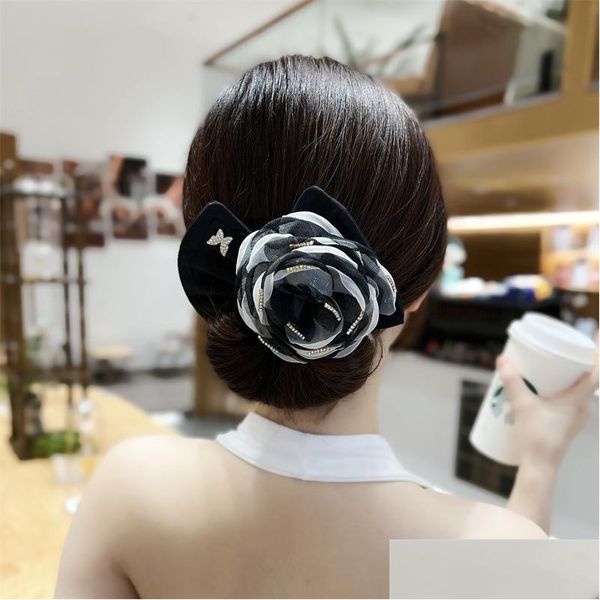 other hair jewelry bowknot headdress hairpin women hairclip high sense silk yarn camellia ball head lazy magic twist clip hairdo dro dhpiz, Golden;white
other hair jewelry bowknot headdress hairpin women hairclip high sense silk yarn camellia ball head lazy magic twist clip hairdo dro dhpiz, Golden;white