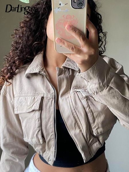 women s jackets darlingaga y2k streetwear pockets cargo style bomber jacket female chic cropped coat autumn winter zipper racing outwear 221, Black;brown
women s jackets darlingaga y2k streetwear pockets cargo style bomber jacket female chic cropped coat autumn winter zipper racing outwear 221, Black;brown