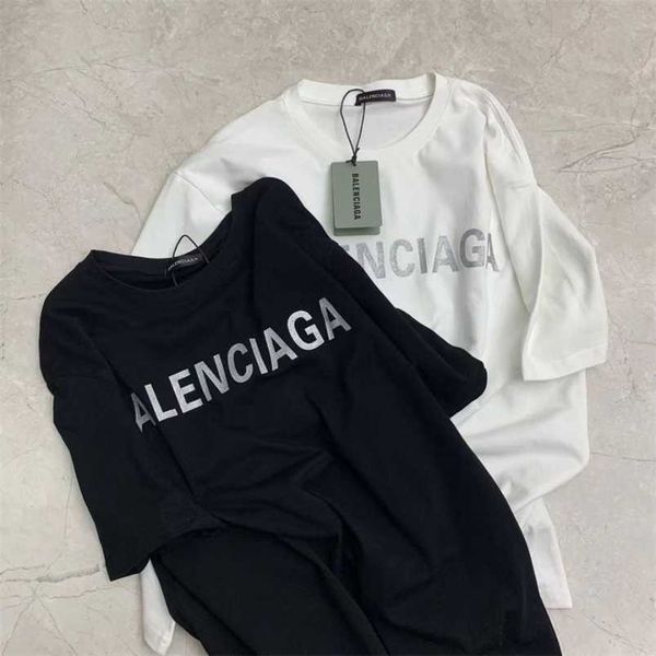 designer tees banlenciga mens t-shirts high end fashion brand new paris gilded letter tshirt sleeve womens round neck short loose couple dre, White
designer tees banlenciga mens t-shirts high end fashion brand new paris gilded letter tshirt sleeve womens round neck short loose couple dre, White